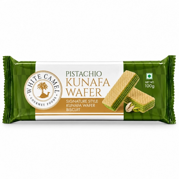 WHITE CAMEL Pistachio Kunafa Wafer 100g